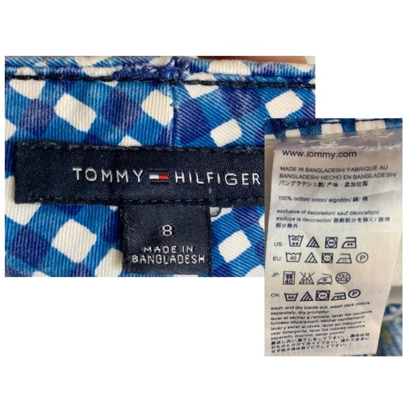 Tommy Hilfiger Classic Blue & White Checkered Shorts - Picture 6 of 10